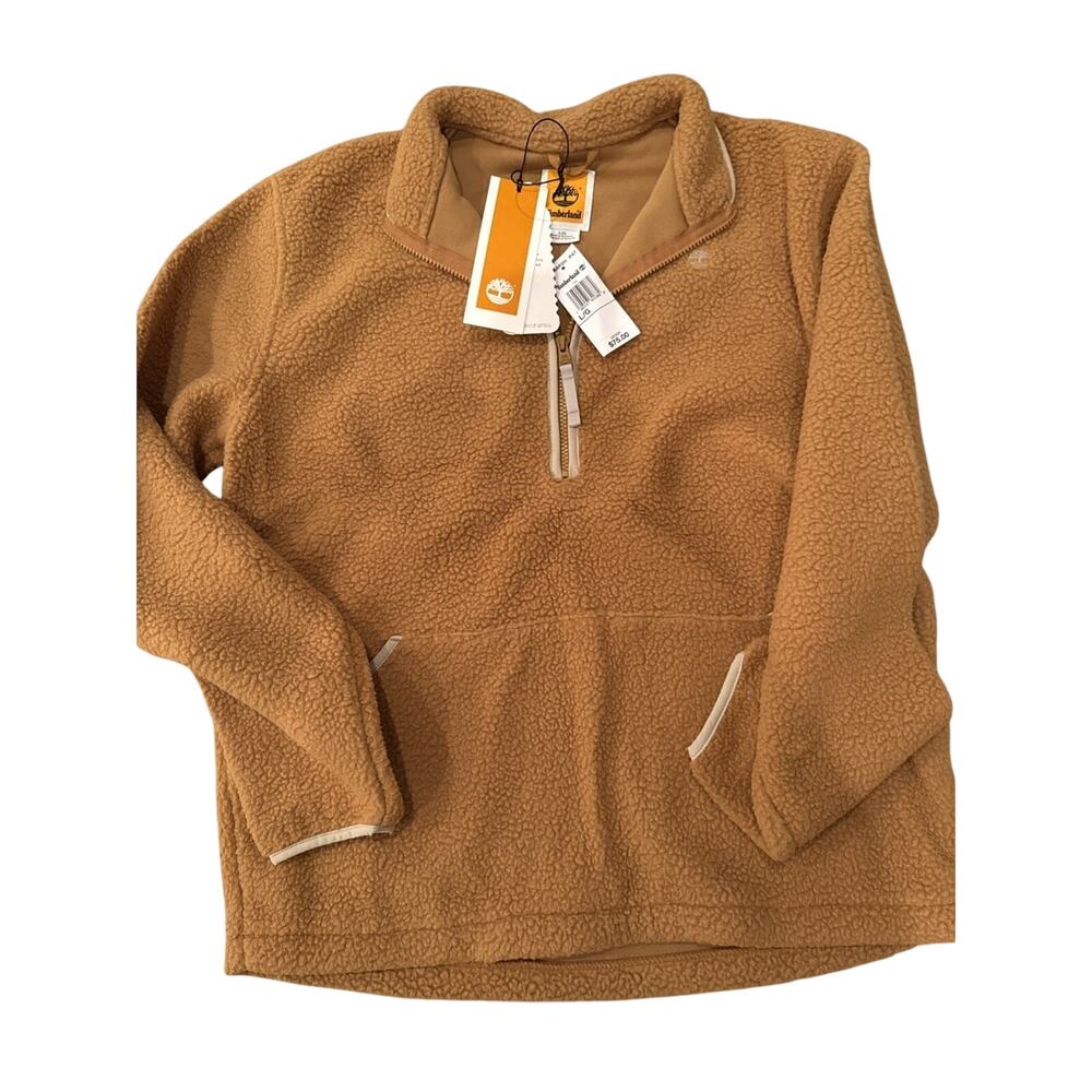 Timberland Woman Brown Fleece Sweater Size Large - Brand New With Tags